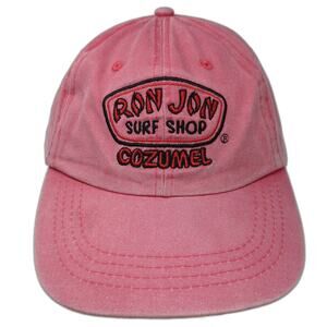 Ron Jon Surf Shop Baseball Cap Red One Size Cozumel Embroidered Strapback Hat